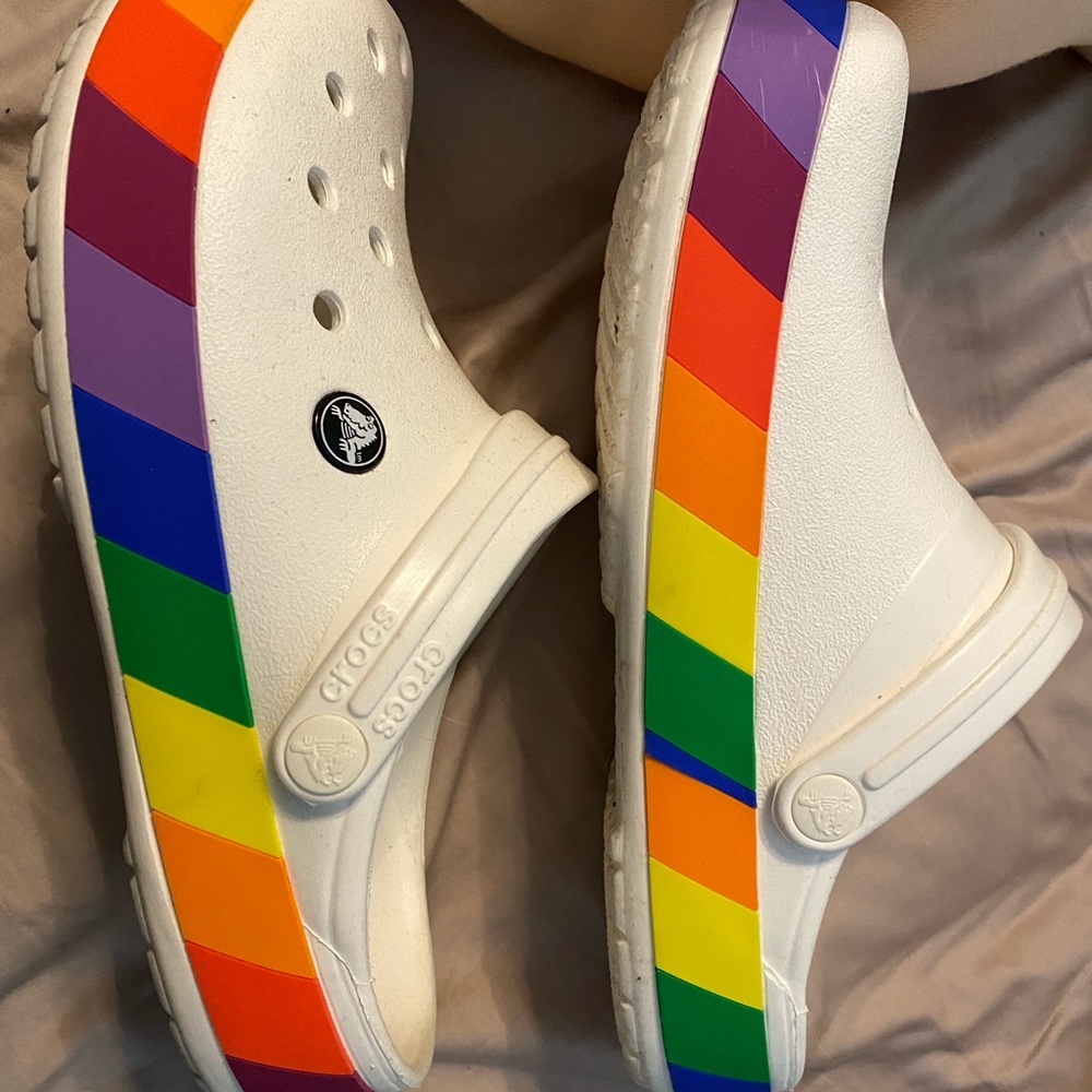Rainbow Crocs